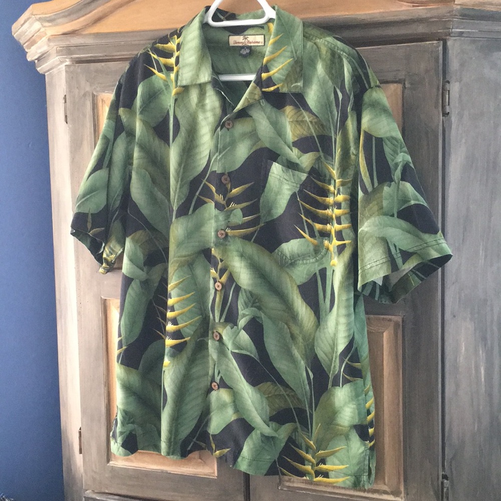 Tommy Bahama Men’s Silk Palm Frond Shirt Size Med